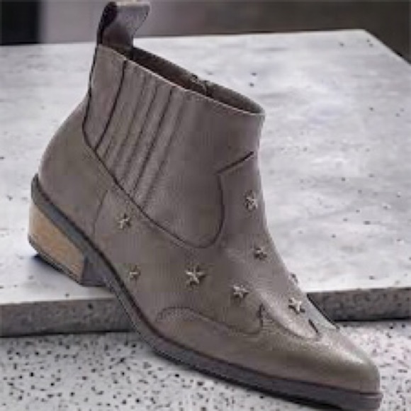 Cato Shoes - Cato | star stud western ankle bootie gray various sizes available.
